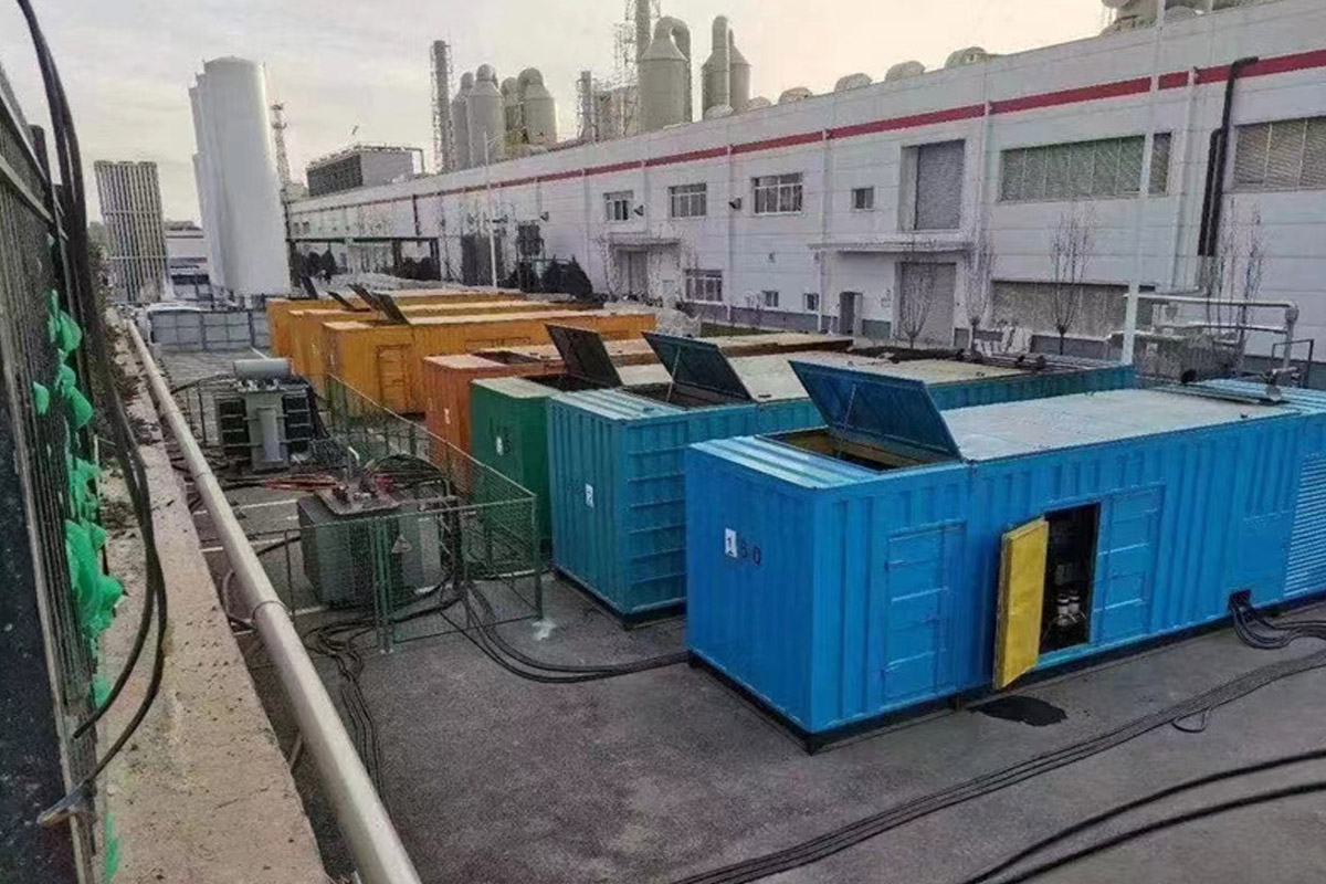 昌宁发电机租赁施工现场